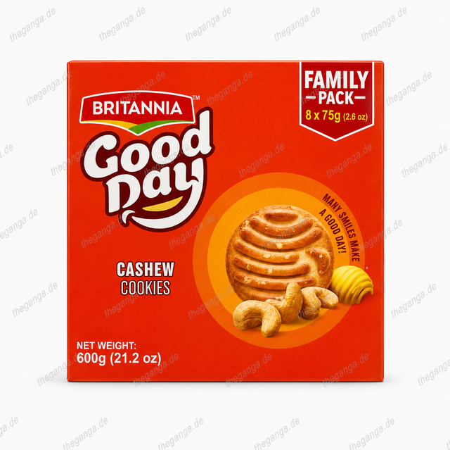 BRITANNIA BISCUITS GOOD DAY
CASHEW (8 x 75g) 600g