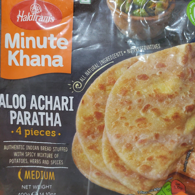 HALDIRAM FROZ. ALOO ACHARI
PARATHA 400g