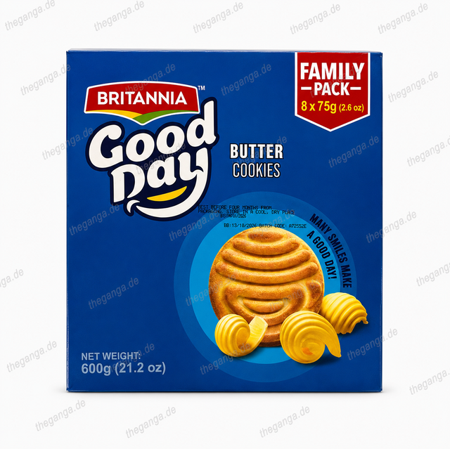 BRITANNIA BISCUITS GOOD DAY BUTTER
(8 x 75g) 600g