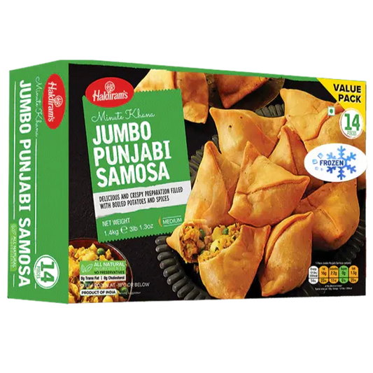 HALDIRAM FROZ. JUMBO PUNJABI
SAMOSA (14PC) 1.4 kg