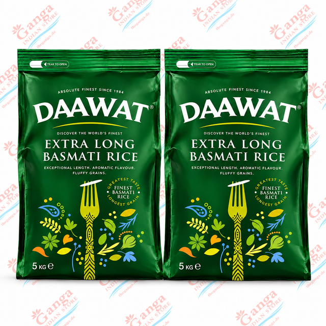 DAAWAT EXTRA LONG BASMATI RICE 5KG 2x