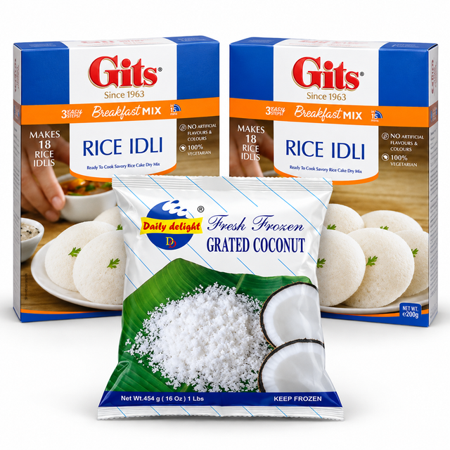 Idli Breakfast Combo 2 x  Idli mix + Grated coconut