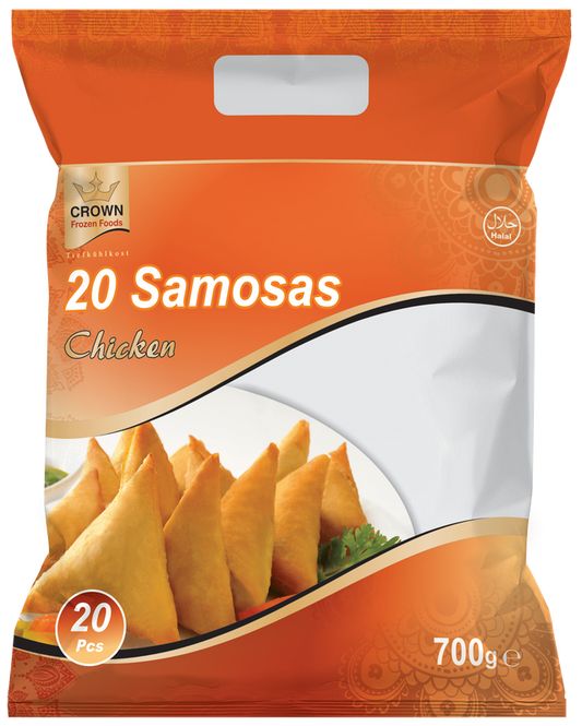 CROWN FROZ. SAMOSA CHICKEN (20 pc) 700g